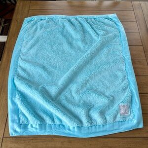 Little Giraffe Luxe Baby Blanket in Aqua, 29” X 35”